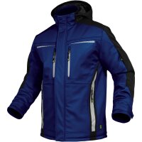 Leibwächter Stretch Winter Softshelljacke Kornblau/Schwarz 6XL