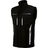 Leibwächter Stretch Softshell Bodywarmer Schwarz 5XL